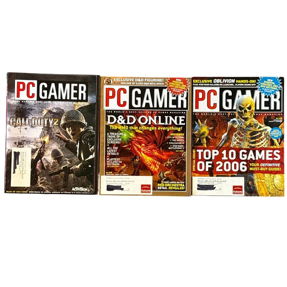 Y2K PC Gamer Magazine 2005/2006 COD 2 D&D online Oblivion retro gaming